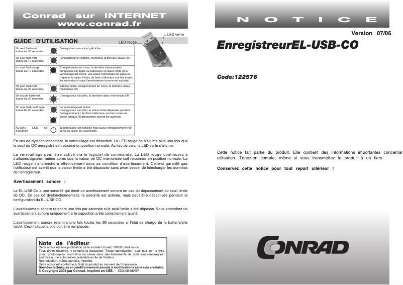 Página 1 del manual Manual de usuario Lascar Electronics EL-USB-CO