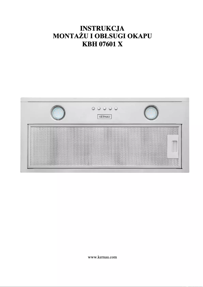 Página 1 del manual Manual de usuario Kernau KBH 07601 X