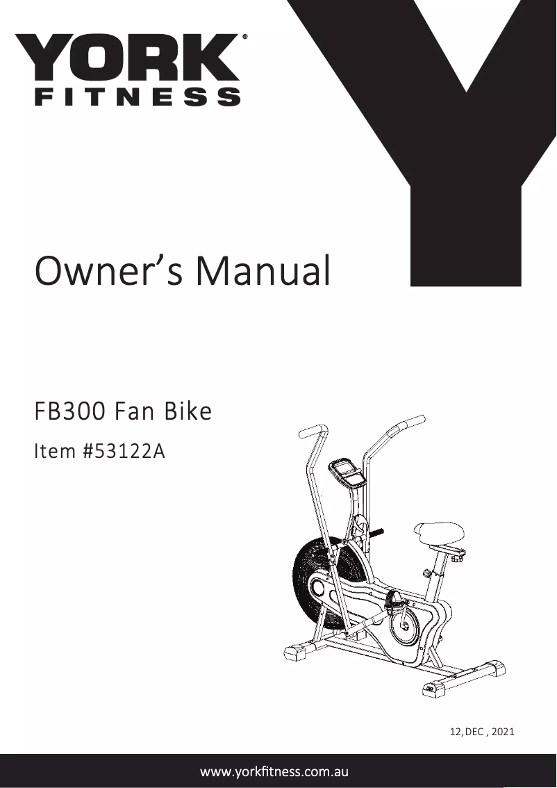 Página nº 1 - Manual de usuario York Fitness FB300