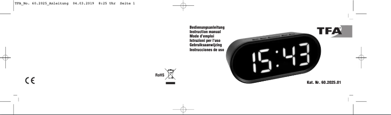 Página nº 1 - Manual de usuario TFA 60.2025.01