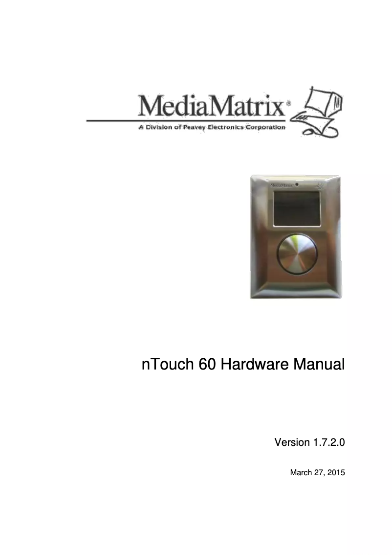 Imagen de la primera página del manual del dispositivo nTouch 60