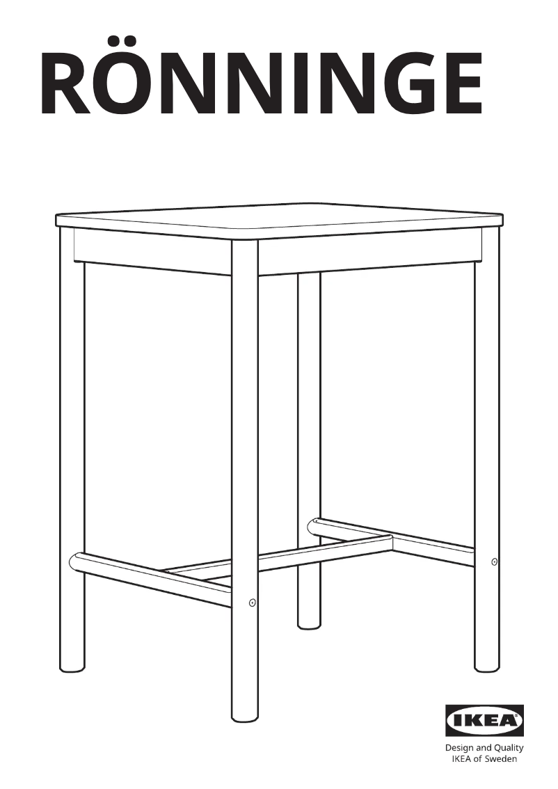 Imagen de la primera página del manual del dispositivo RÖNNINGE 505.490.87