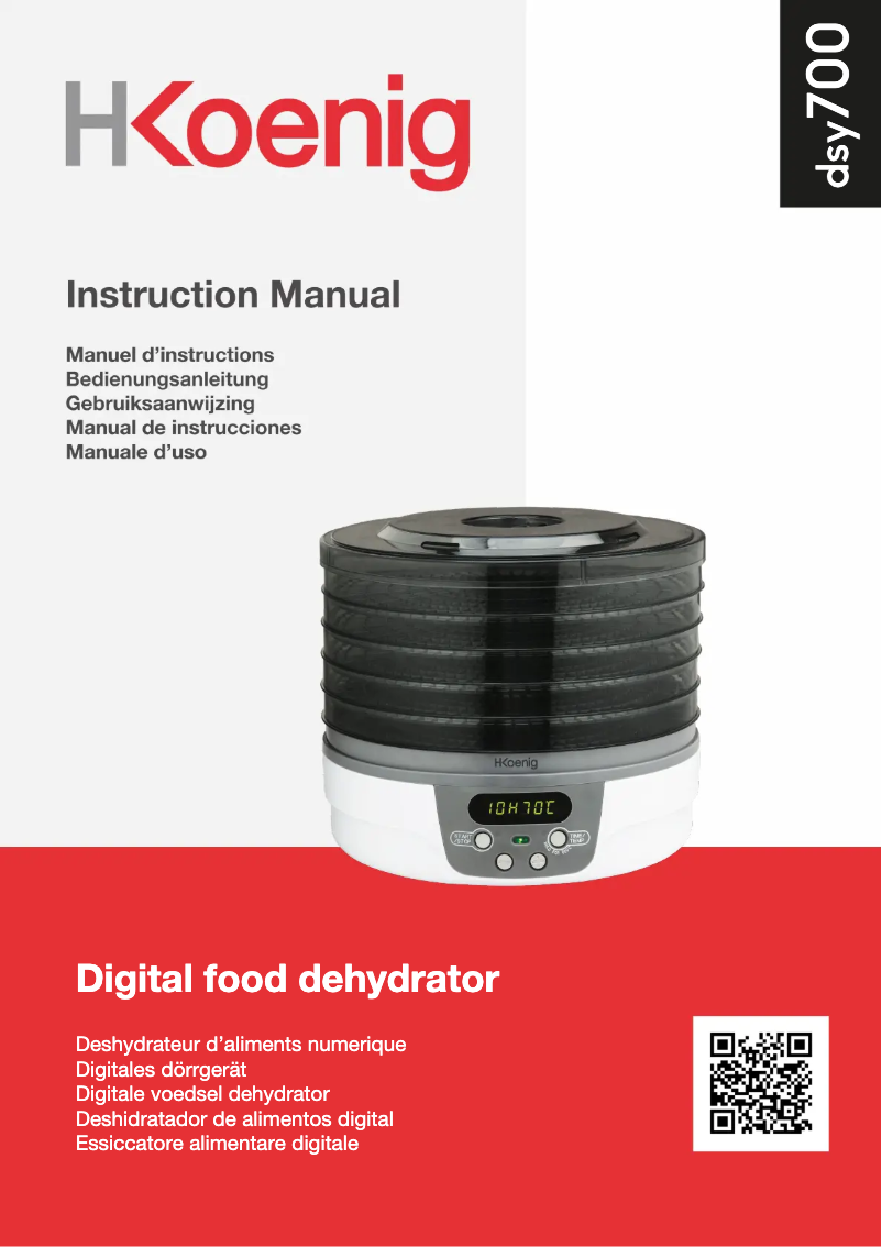 Imagen de la primera página del manual del dispositivo DSY700