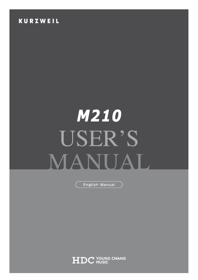 Página nº 1 - Manual de usuario Kurzweil M210