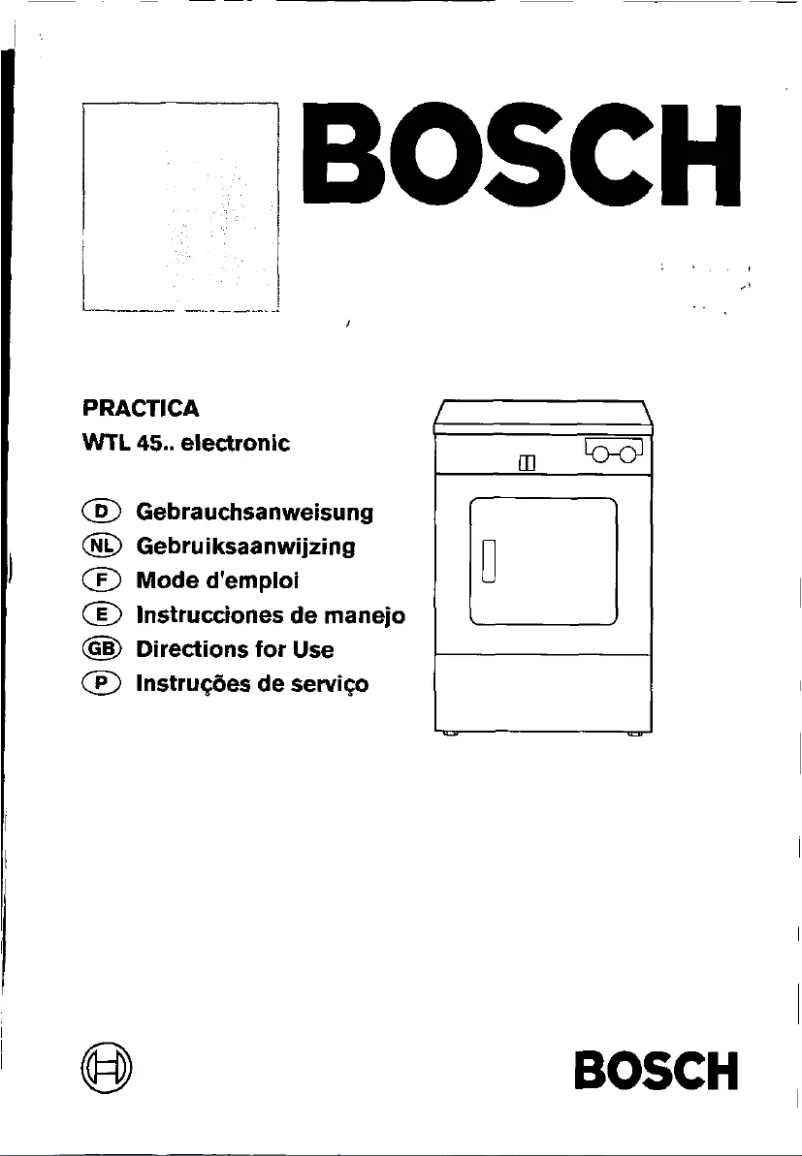 Página 1 del manual Manual de usuario Bosch WTL4563