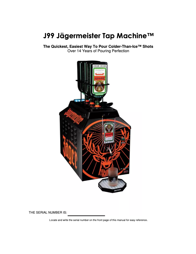 Página 1 del manual Manual de usuario Jägermeister J99