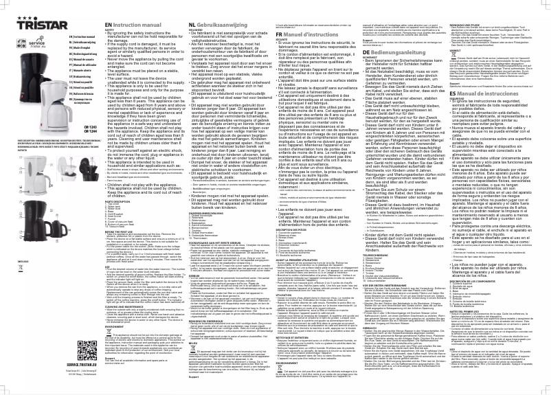 Imagen de la primera página del manual del dispositivo CM-1244