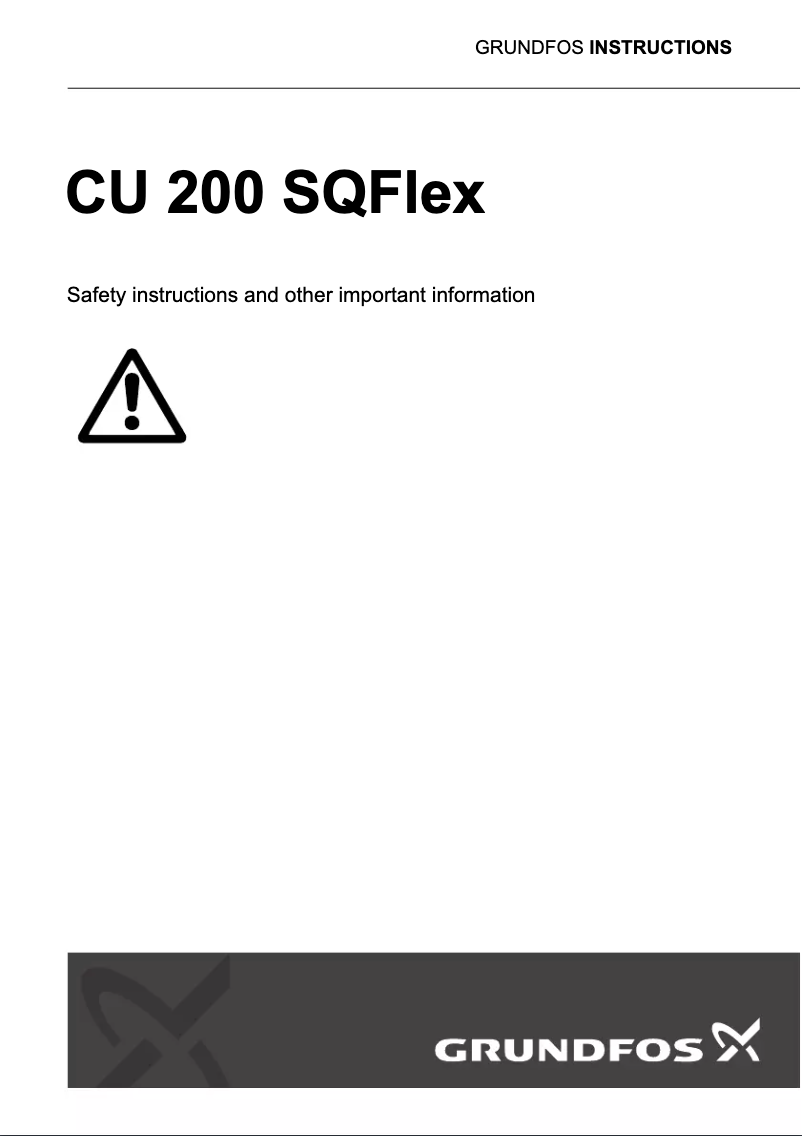 Imagen de la primera página del manual del dispositivo CU 200