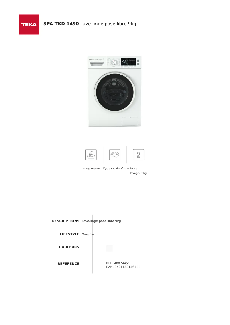 Imagen de la primera página del manual del dispositivo TKD 1270