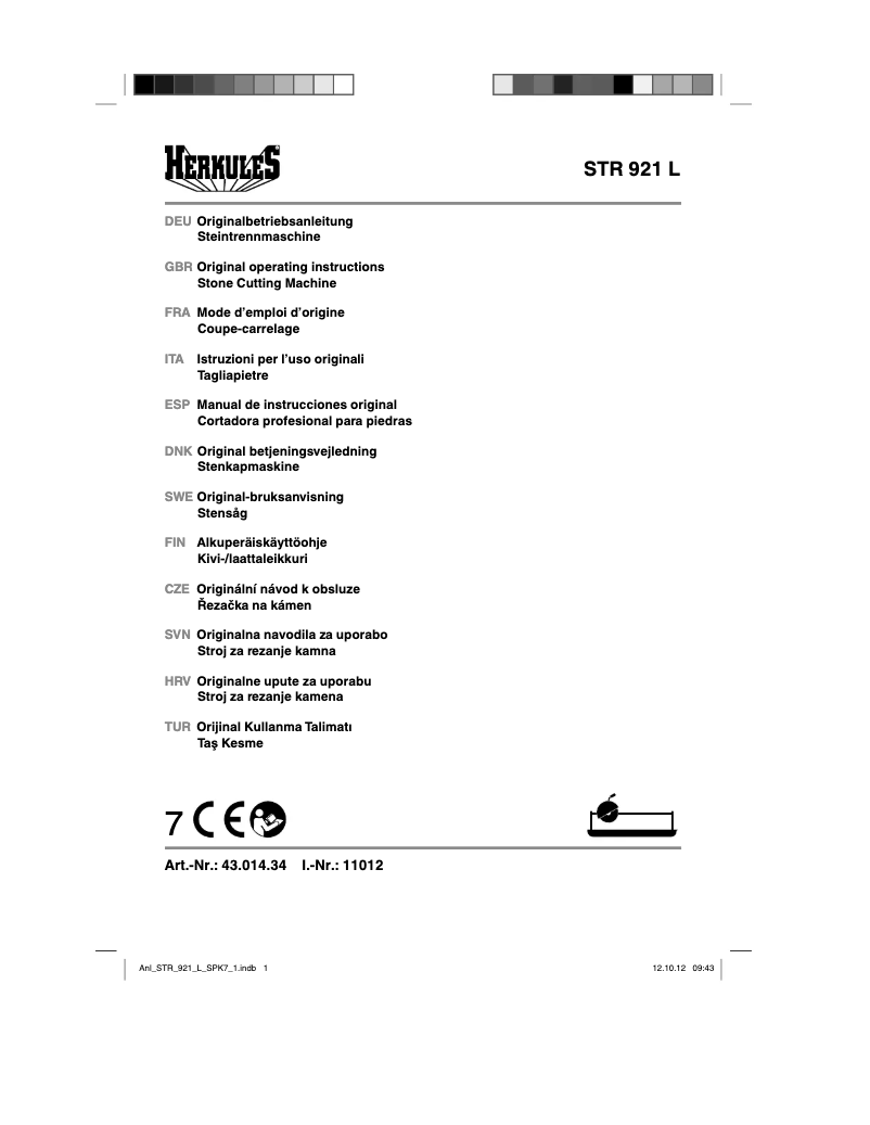 Página 1 del manual Manual de usuario Herkules STR 921 L