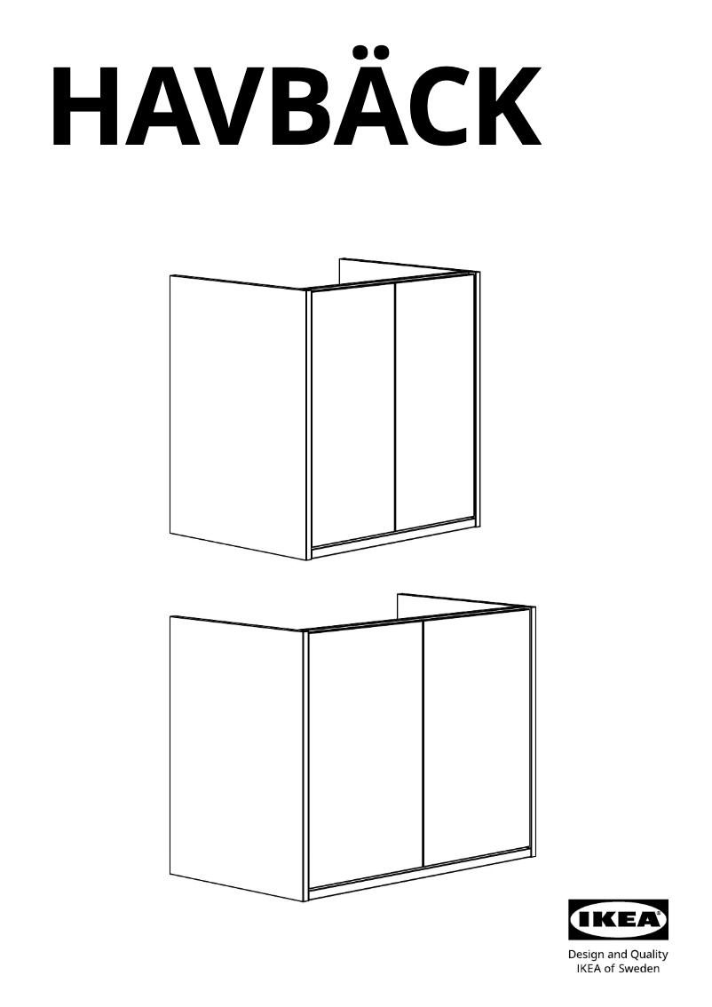 Imagen de la primera página del manual del dispositivo HAVBÄCK 005.350.35