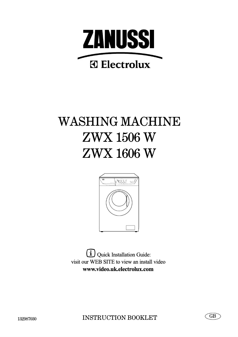 Página 1 del manual Manual de usuario Zanussi-Electrolux ZWX 1606 W