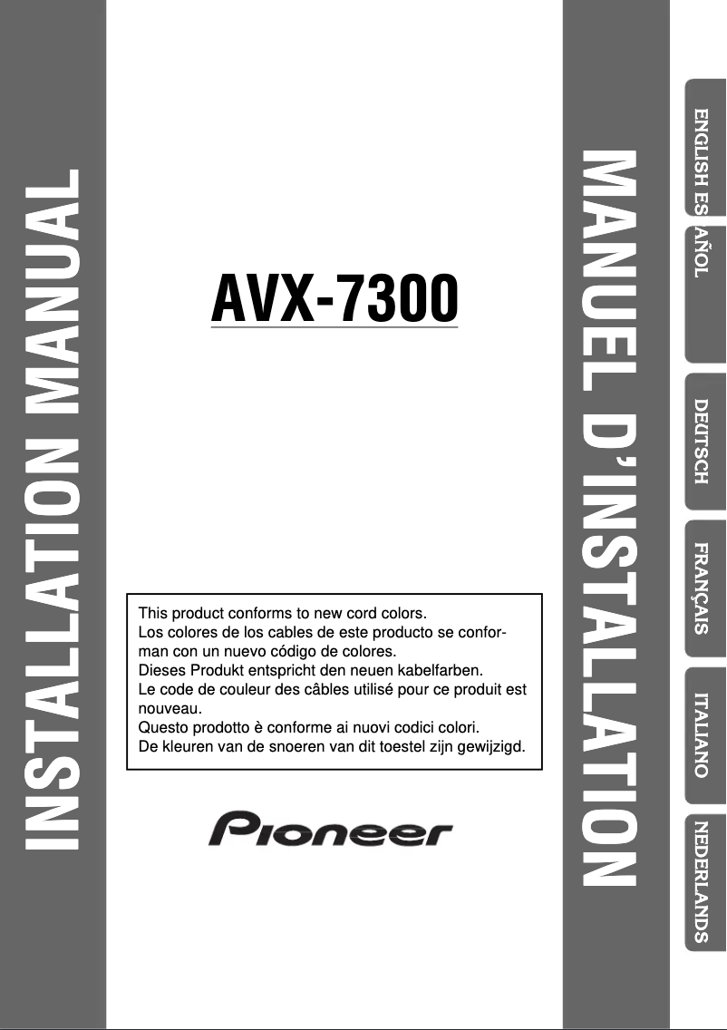 Página 1 del manual Manual de usuario Pioneer AVX-7300