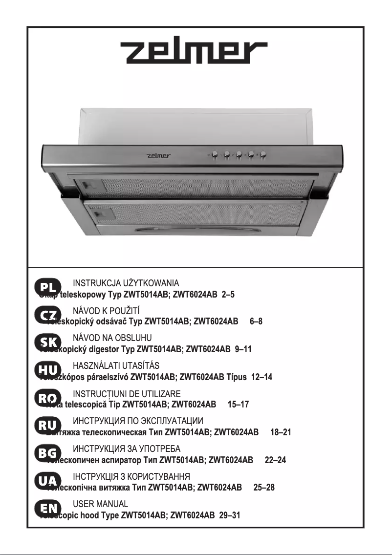 Página nº 1 - Manual de usuario Zelmer ZWT5014AB