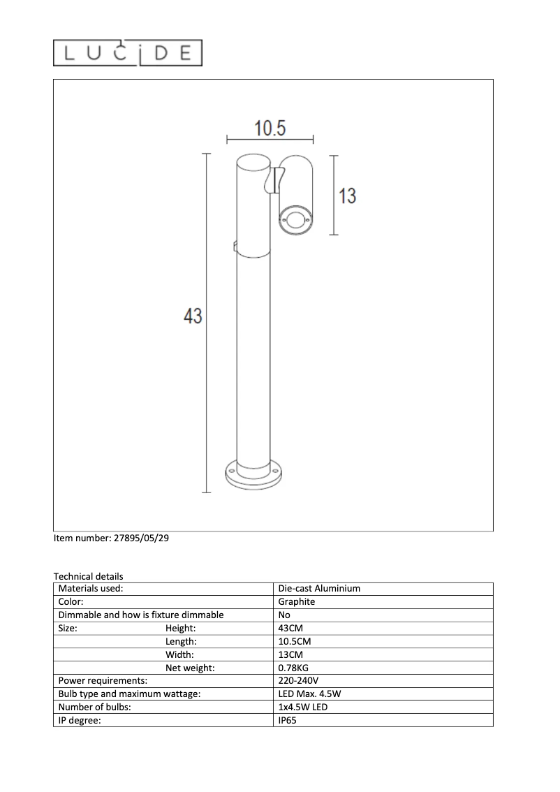 Imagen de la primera página del manual del dispositivo Tatum