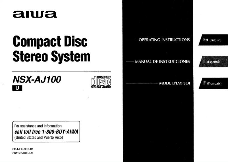 Página 1 del manual Manual de usuario Aiwa NSX-AJ100