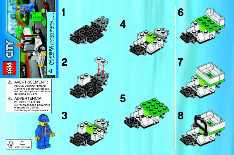 Imagen de la primera página del manual del dispositivo City Garbage Truck 30313