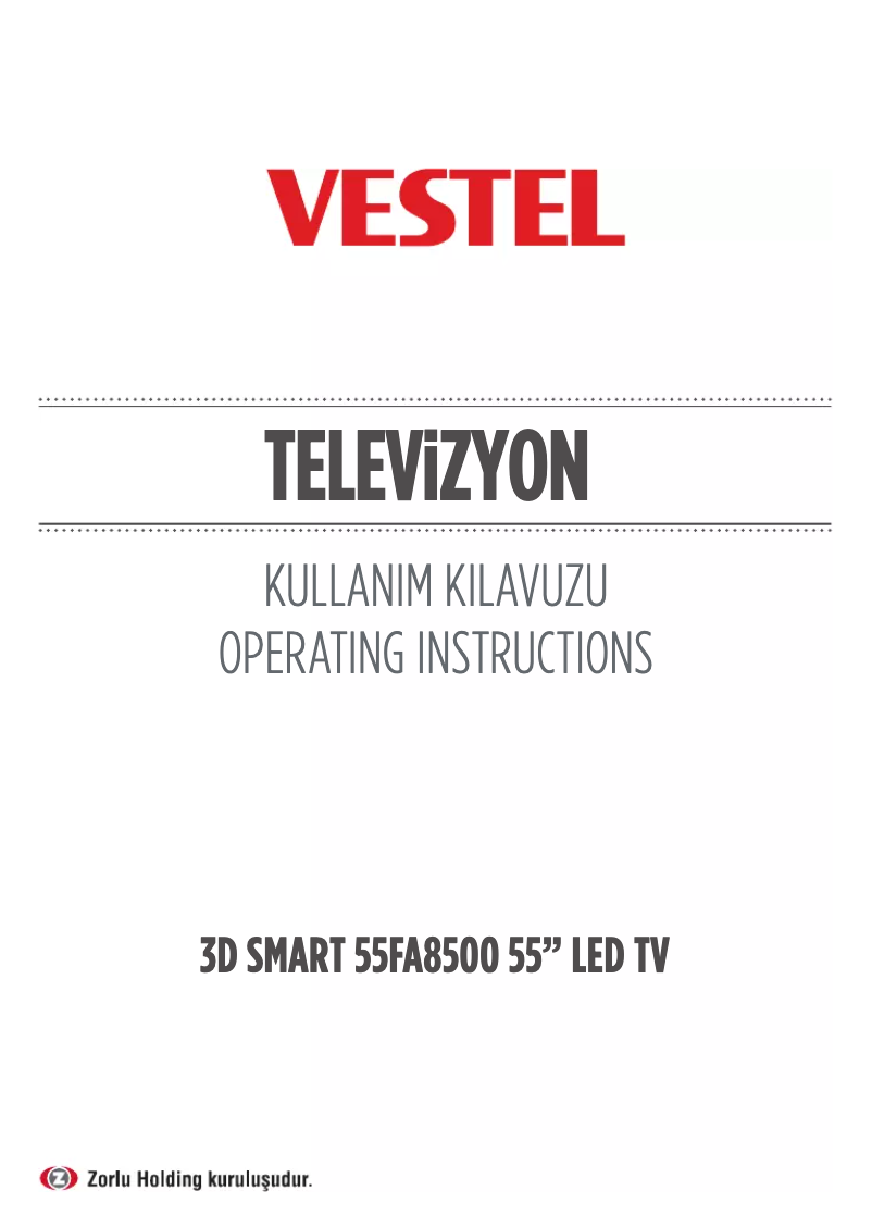 Página 1 del manual Manual de usuario Vestel 55FA8500