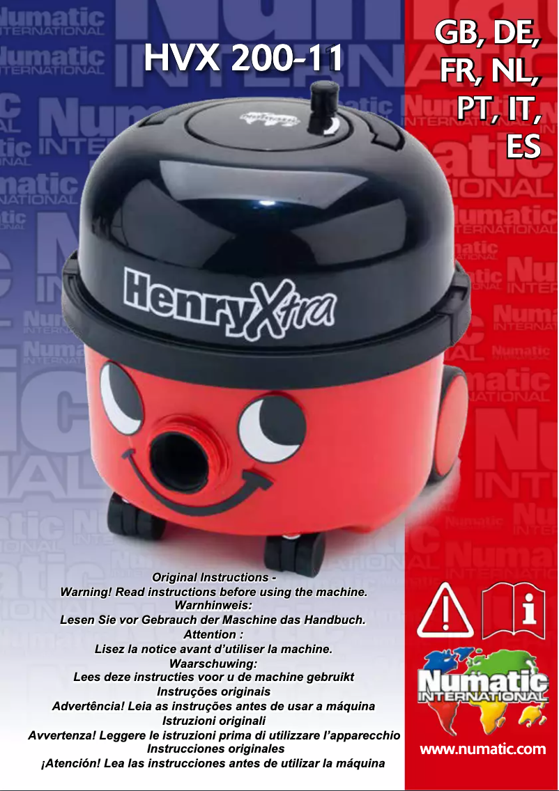 Imagen de la primera página del manual del dispositivo Henry Xtra HVX200-11