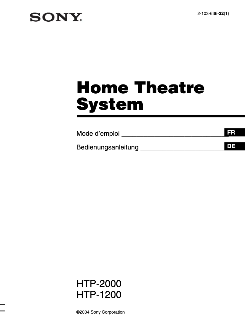 Imagen de la primera página del manual del dispositivo HTP-1200