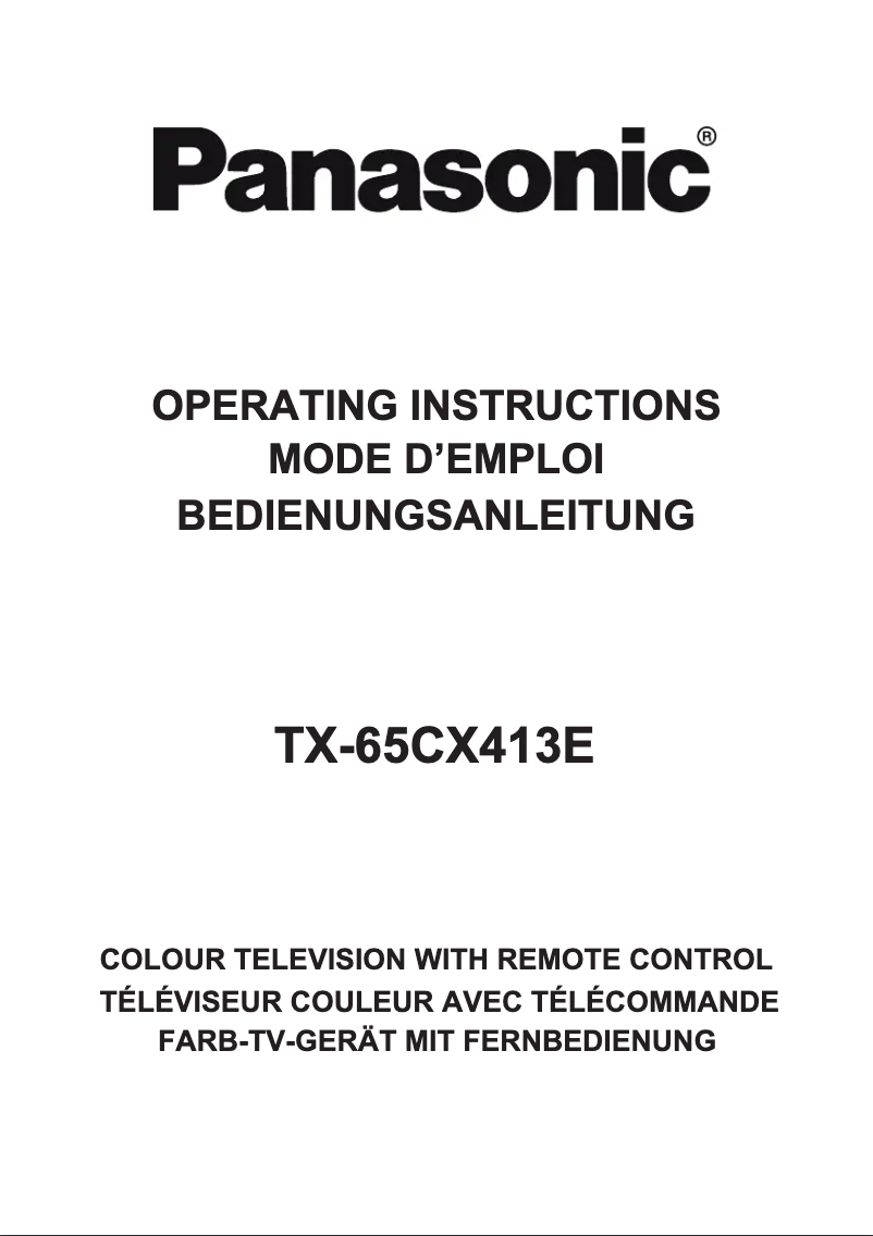 Página 1 del manual Manual de usuario Panasonic Viera TX-65CX413E