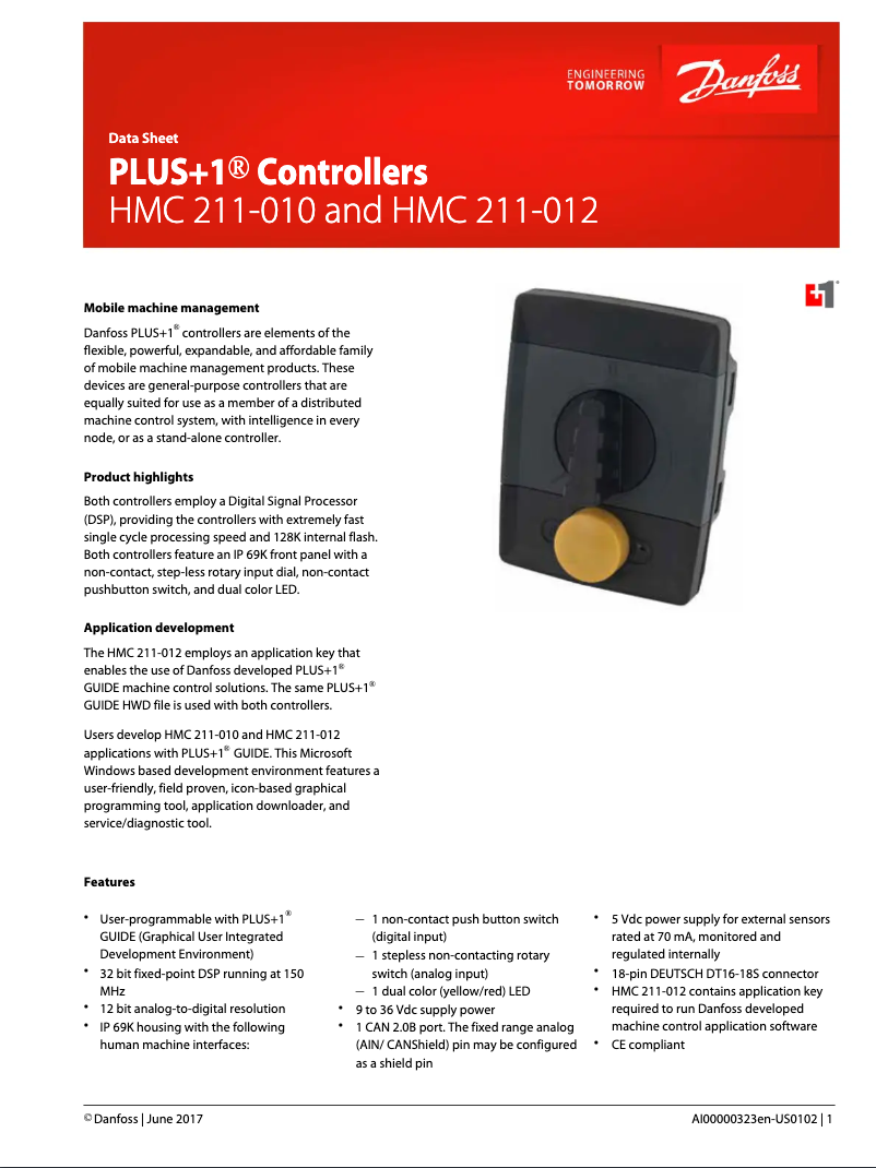 Imagen de la primera página del manual del dispositivo HMC-211