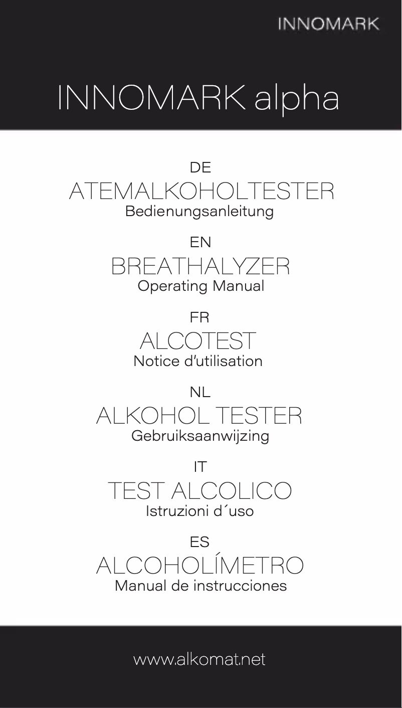 Imagen de la primera página del manual del dispositivo Innomark Alpha