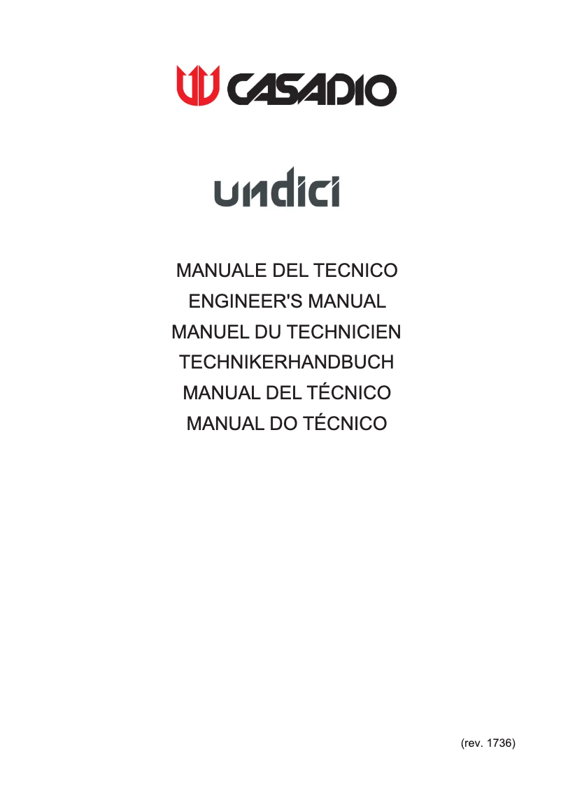 Página 1 del manual Manual de usuario Casadio Compact Undici