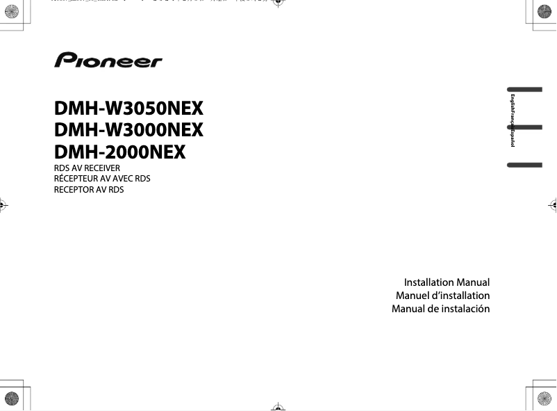Imagen de la primera página del manual del dispositivo DMH-W3050NEX