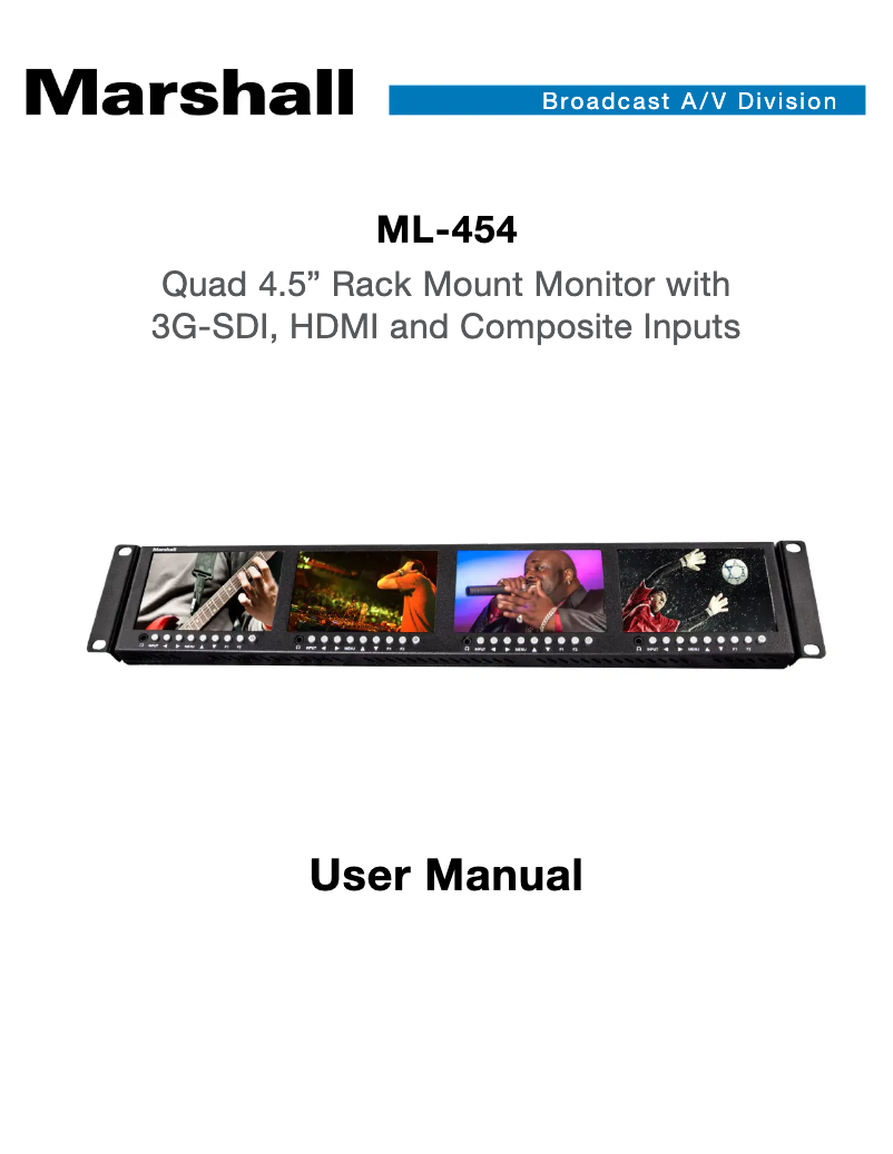 Página 1 del manual Manual de usuario Marshall Electronics ML-454