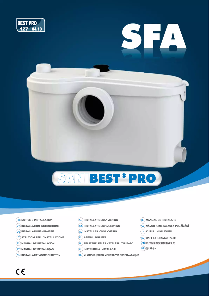 Página 1 del manual Manual de usuario Sanibroyeur Sanibest Pro