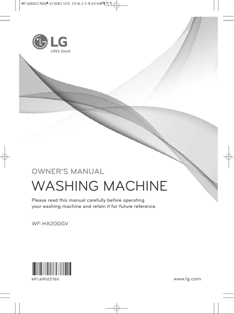 Página 1 del manual Manual de usuario LG WF-HX200GV