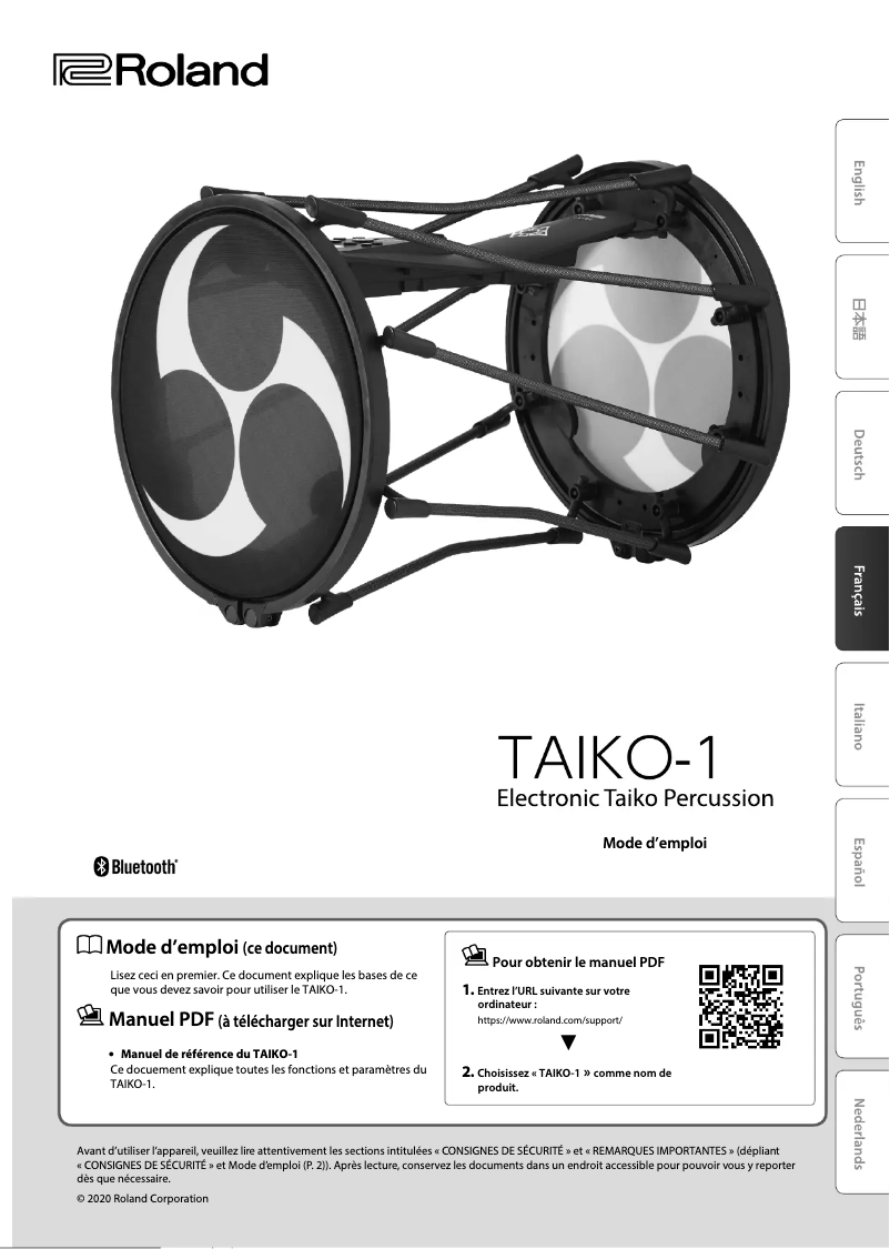 Página nº 1 - Manual de usuario Roland TAIKO-1