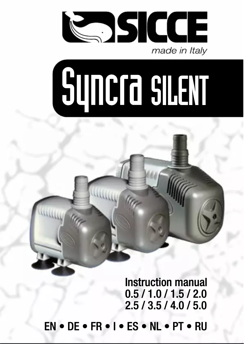 Imagen de la primera página del manual del dispositivo Syncra silent 1.5