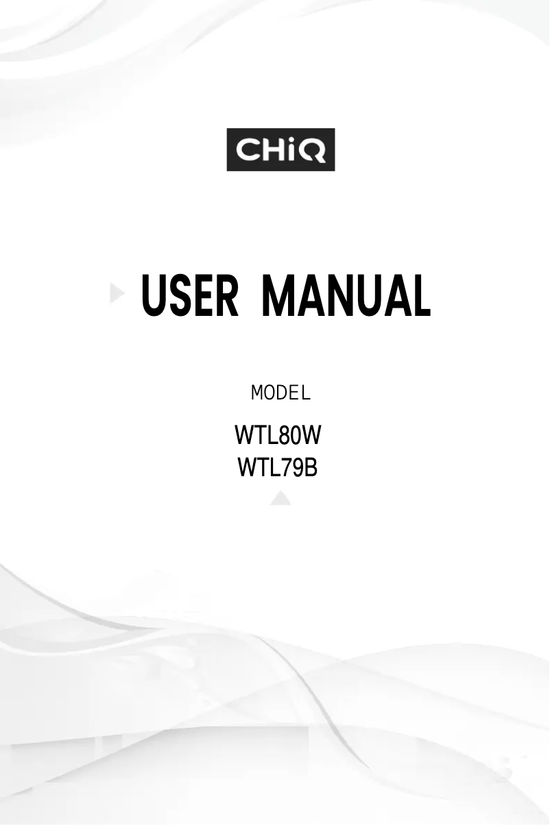 Página 1 del manual Manual de usuario CHiQ WTL80W