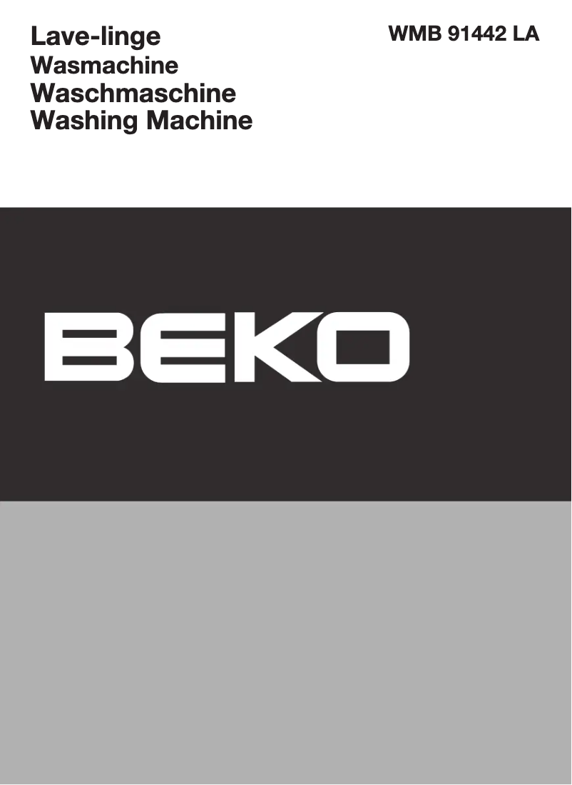 Página 1 del manual Manual de usuario Beko WMB 91442 LA