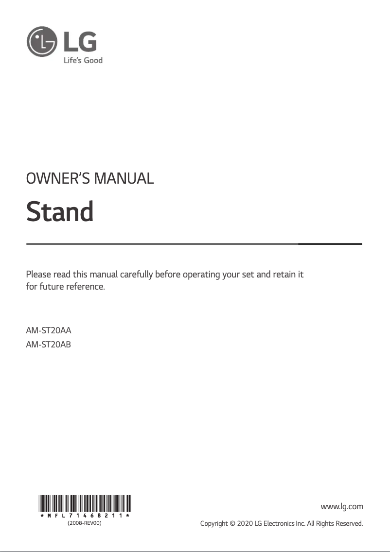 Imagen de la primera página del manual del dispositivo AM-ST20AB