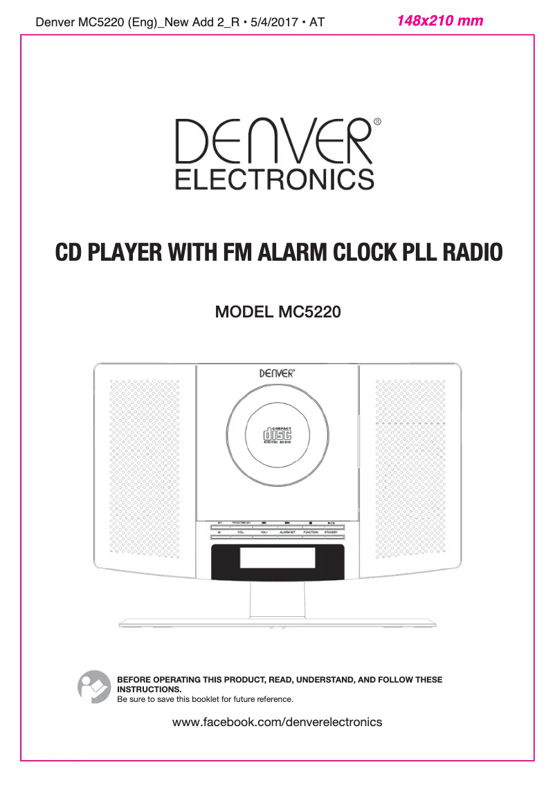 Página nº 1 - Manual de usuario Denver MC-5220