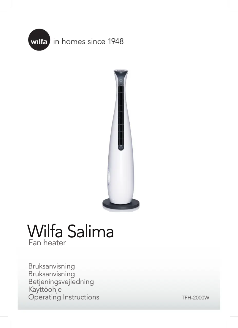 Página 1 del manual Manual de usuario Wilfa Salima TFH-2000W