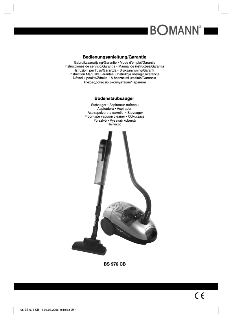 Imagen de la primera página del manual del dispositivo BS 976 CB