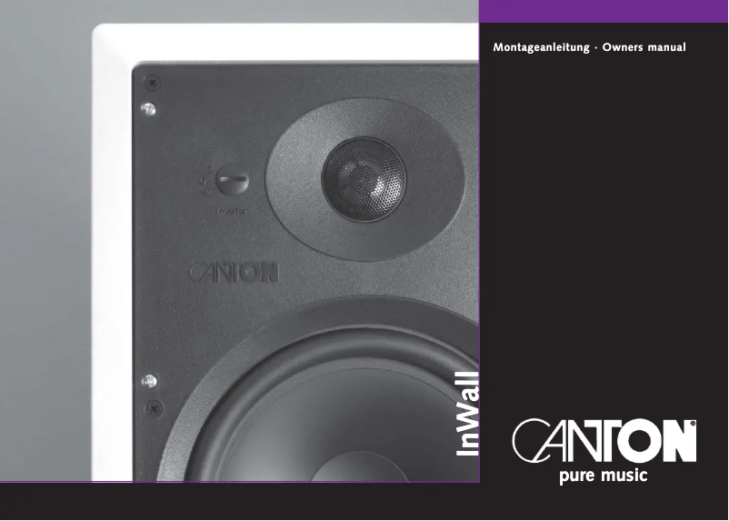 Imagen de la primera página del manual del dispositivo InWall 480