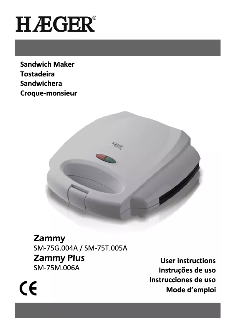 Imagen de la primera página del manual del dispositivo Zammy Plus SM-75M.006A