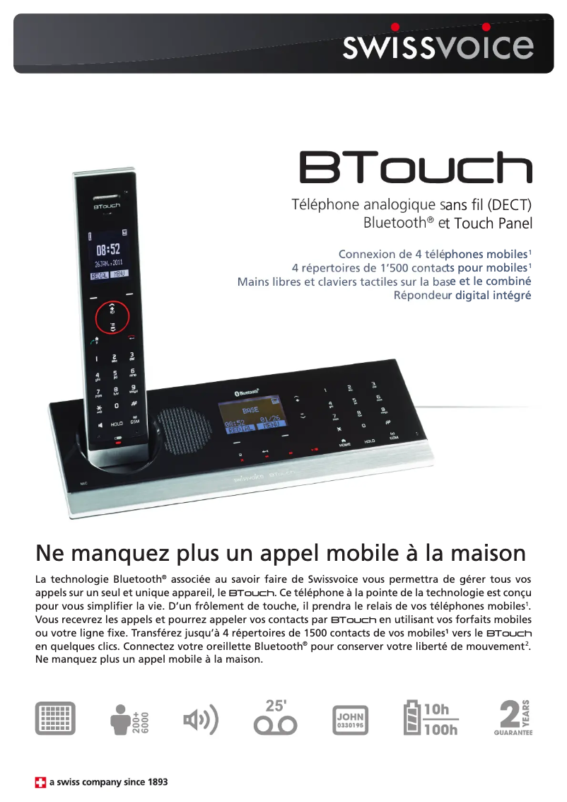 Imagen de la primera página del manual del dispositivo bTouch