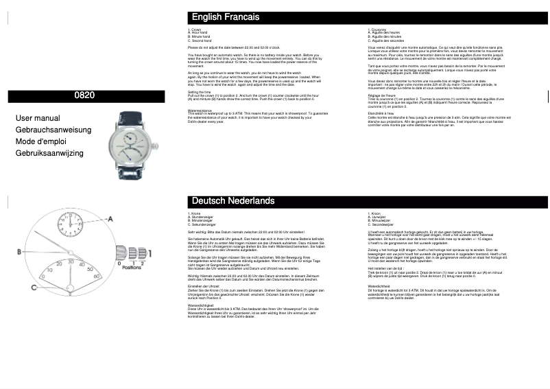 Imagen de la primera página del manual del dispositivo 0820