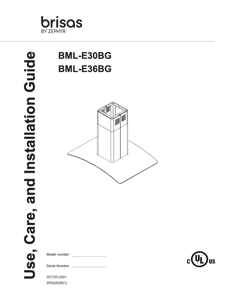 Imagen de la primera página del manual del dispositivo Brisas BML-E30BG