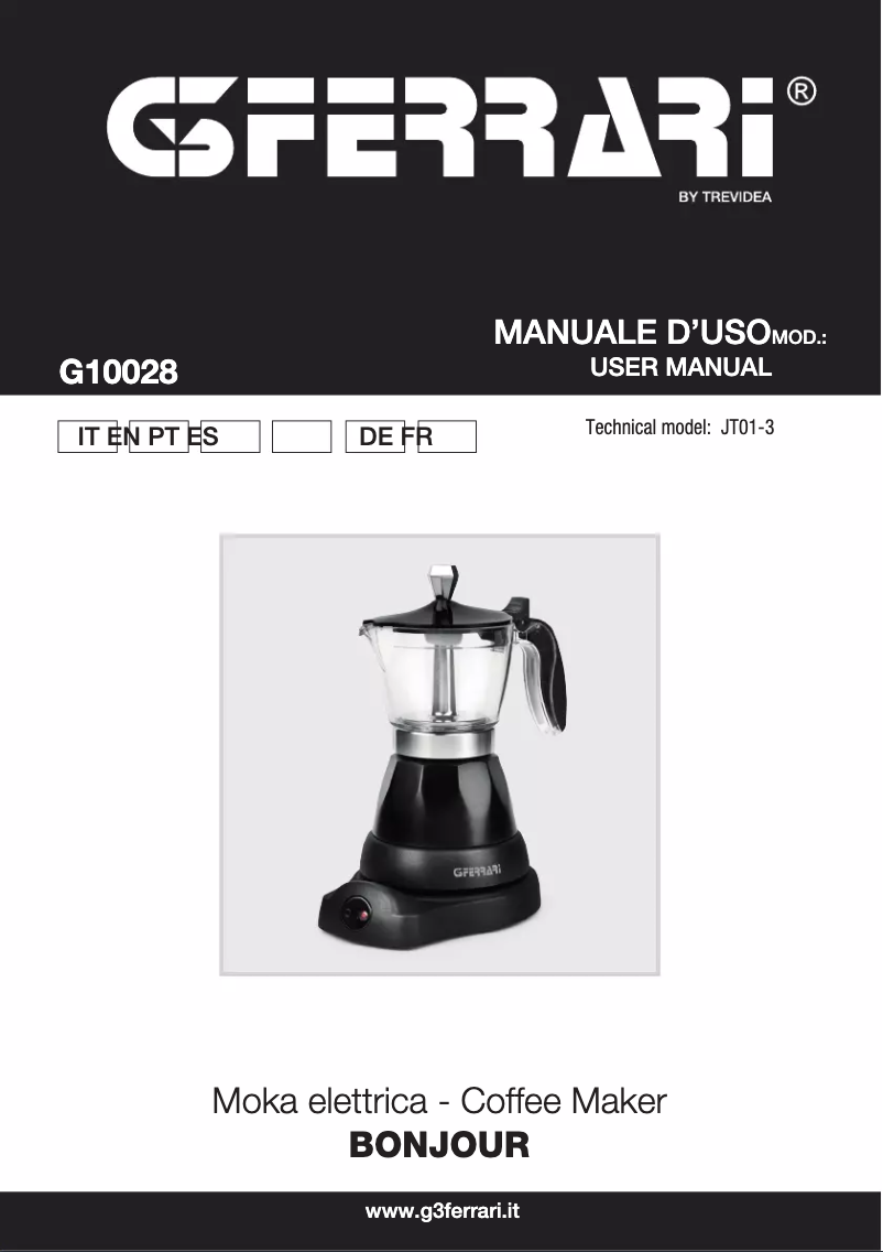 Imagen de la primera página del manual del dispositivo Bonjour G10028