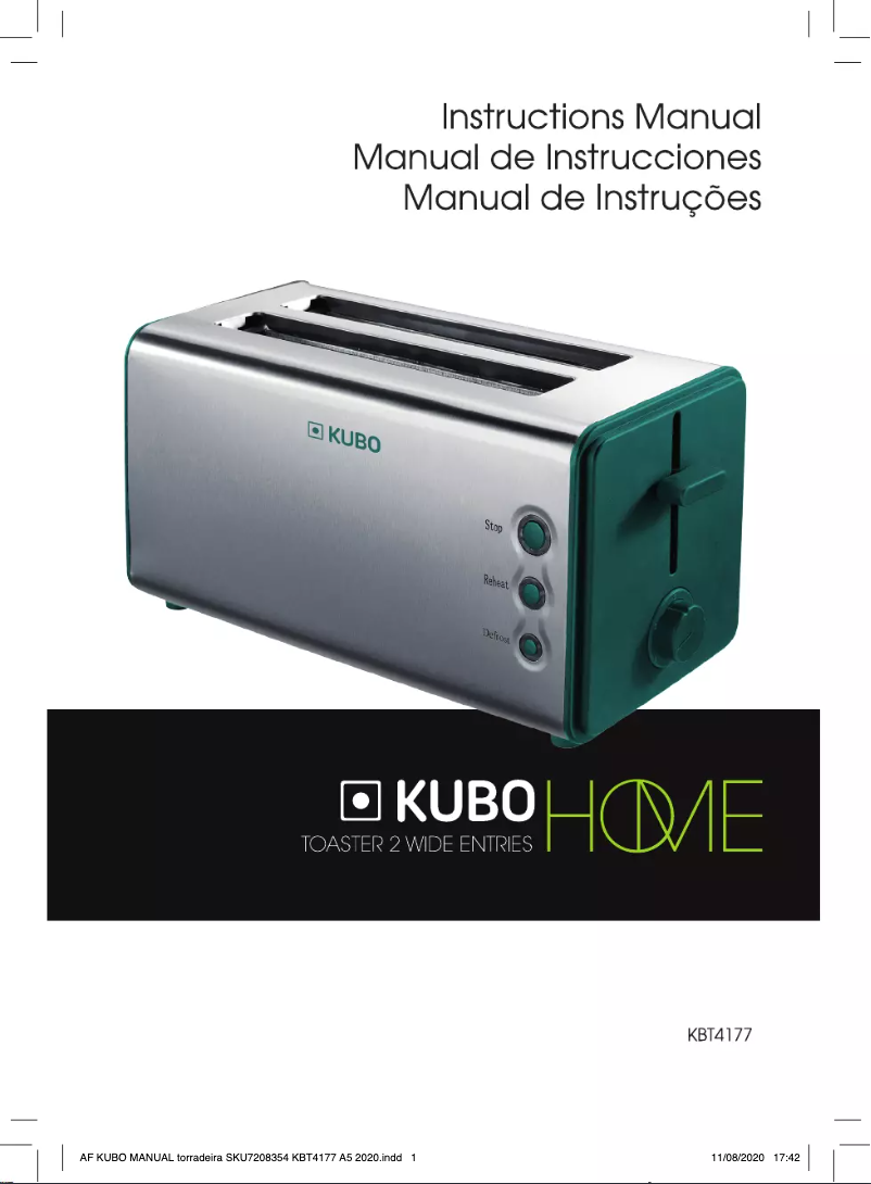Página nº 1 - Manual de usuario Kubo KBT4177