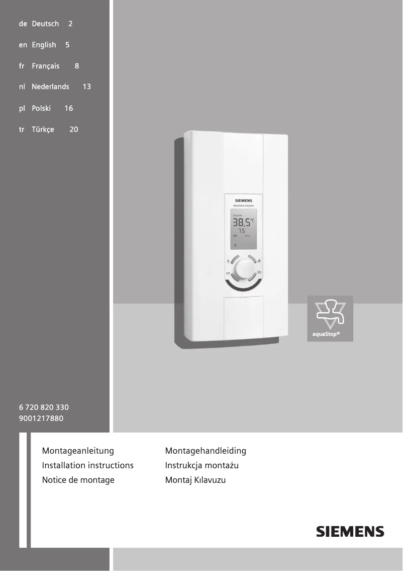Página nº 1 - Guía de instalación Siemens DE2124628M