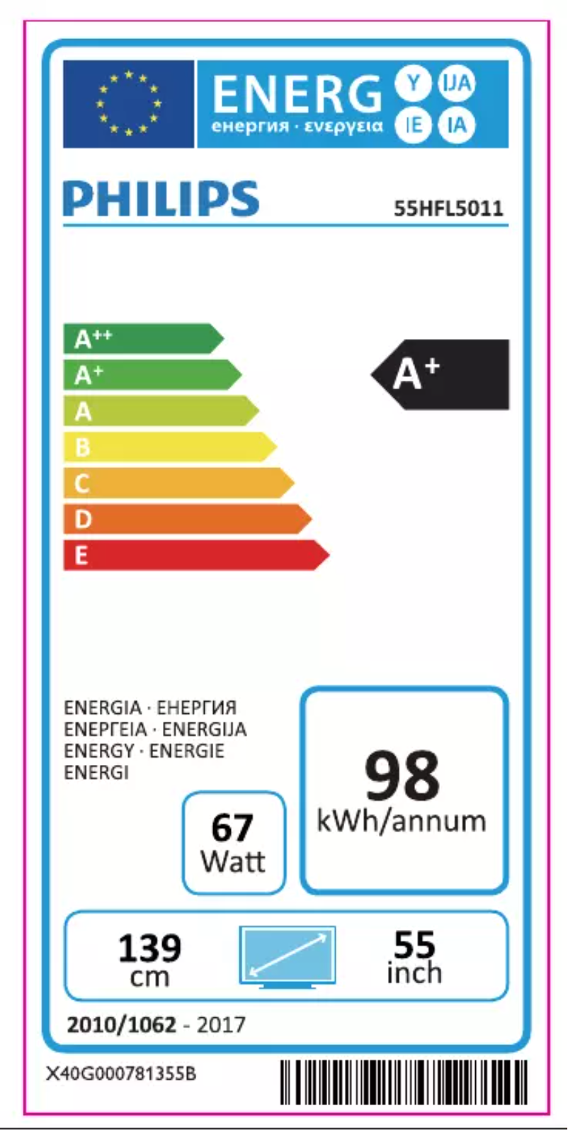 Imagen de la primera página del manual del dispositivo 55HFL5011T