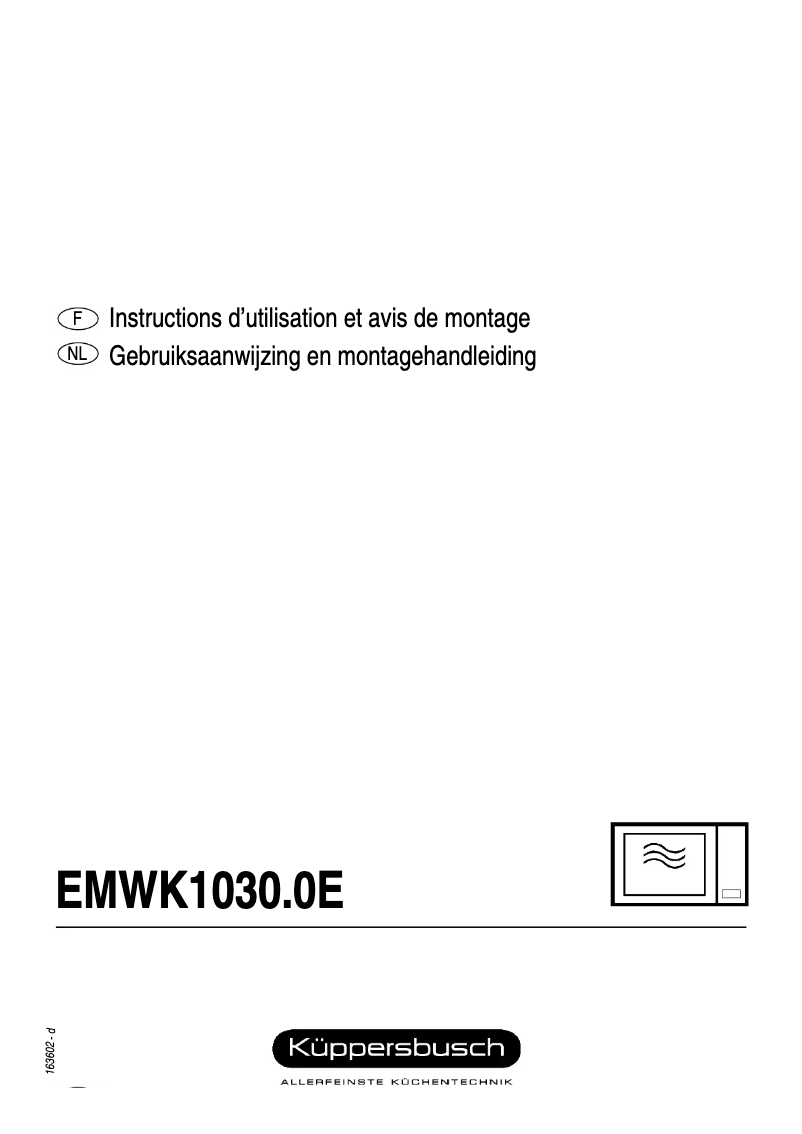Imagen de la primera página del manual del dispositivo EMWK 1030.0 E